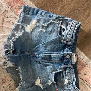 Abercrombie & Fitch Blue High Waist Women Shorts